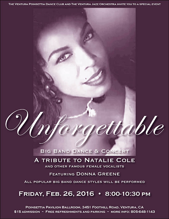 Natalie Cole Tribute Big Band Dance featuring Donna Greene