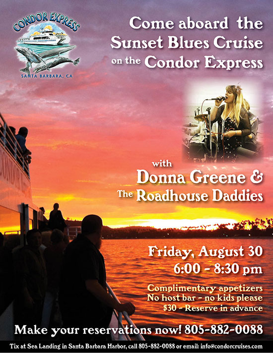 Donna Greene & The Roadhouse Daddies on the Condor Express Sunset Cruise